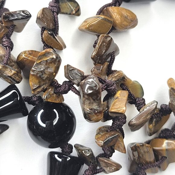 Tigers Eye Small Chips Necklace - Picture 3 of 9